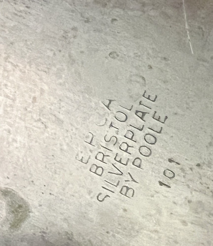 Vintage Butter Dish Silver Plated Poole 101 EPCA BRISTOL Art Deco