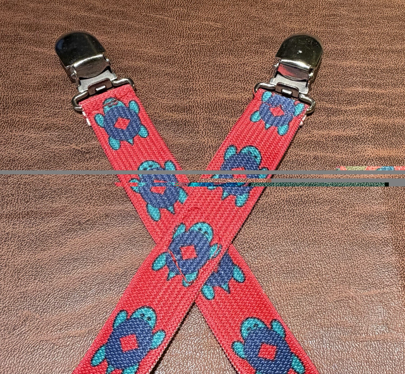 Youth Red Turtle Suspenders