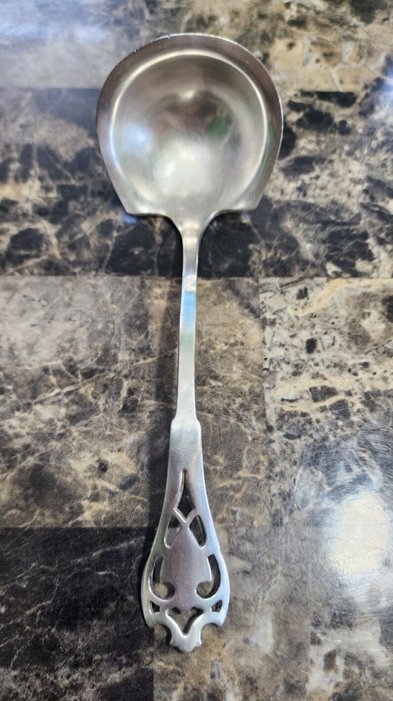 FRANKLIN ANTIQUE c1910 EMERSON PATTERN SILVERPLATED CREAM & SAUCE LADLE 🤍 🤎