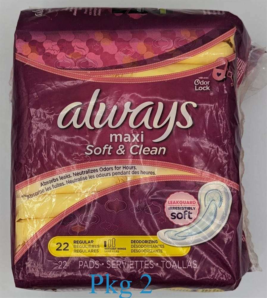 Always Maxi Soft & Clean Regular 22 Count - Discontinued