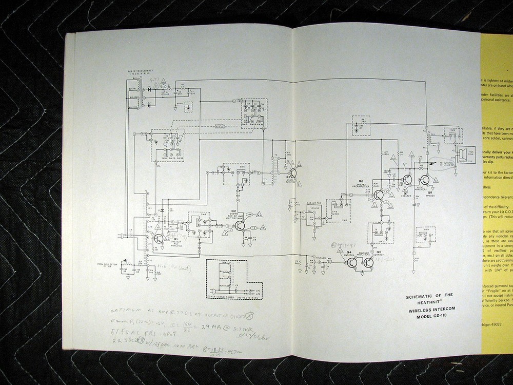 Genuine Heathkit Model GD-113 Wireless Intercom Manual