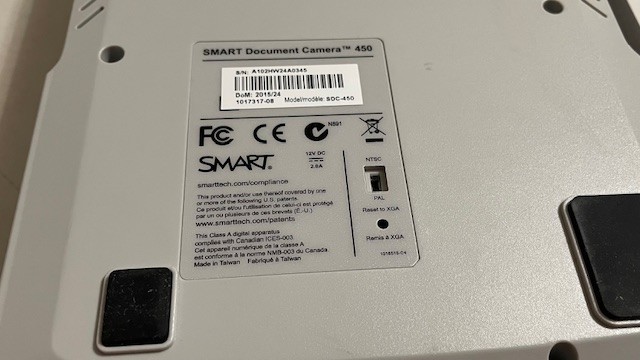 SMART Document Camera 450 Smarttech Power Tested – Great Condition