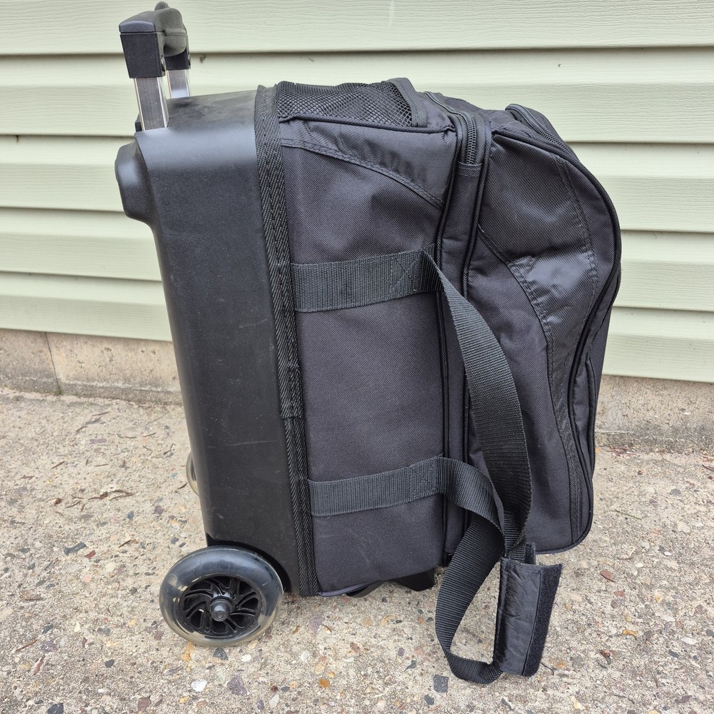 KRX Strikeforce 2 Bowling Ball Black Rolling Bag Case