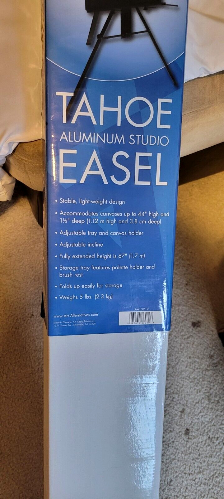 ART ALTERNATIVES TAHOE ALUMINUM STUDIO ART EASEL 🎨 ADJUSTABLE FOLDING BLACK NEW