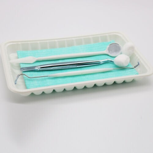 10*Basic Dental Instruments Set Mouth Mirror Probe Hook Pick Tweezer Disposable