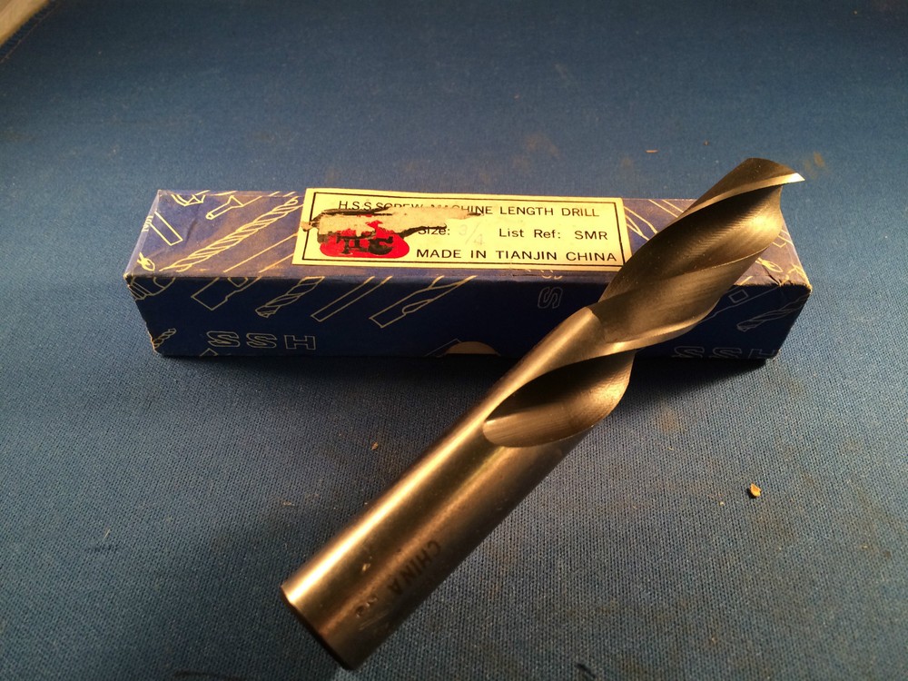 New Imported 3/4" HSS Screw Machine Drill
