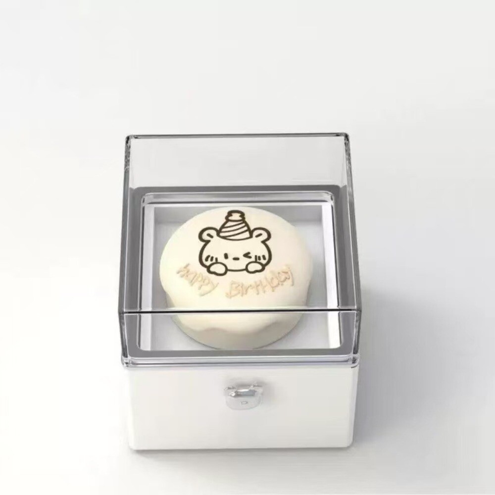 Ring Display Bear Flip Ring Box Mini Cake Gift Box Birthday Gift Packaging Box