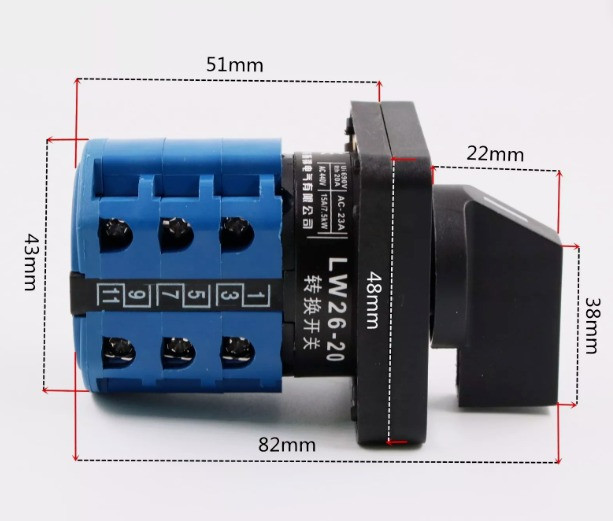 1PC Milling Machine Import Forward Reverse CNC Mill Switch Part LW26-20