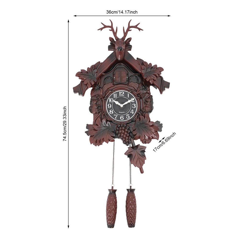 Retro deer head wall clock without dry battery,Retro Large Wall Clock
