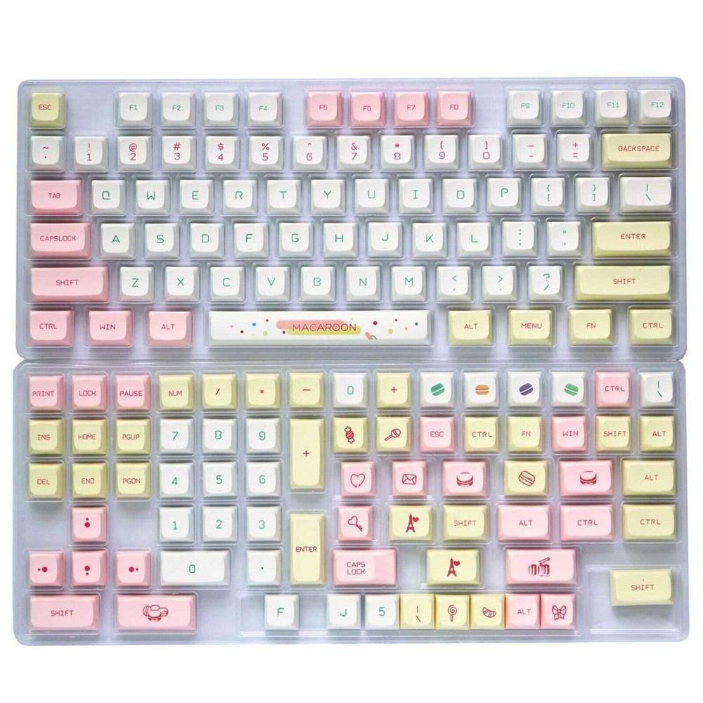 Macaron Buttons XDA QX Key Cap Cover PBT 146 Buttons Modification for Keyboard