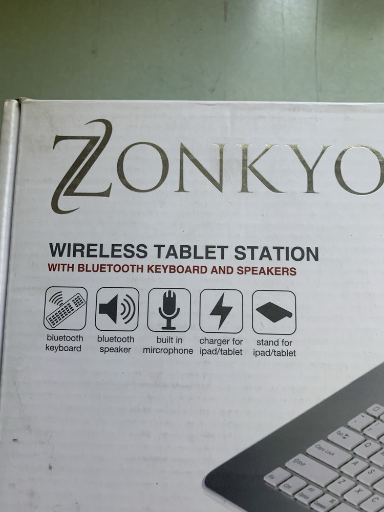 Zonkyo Wireless Tablet Station Bluetooth Keyboard