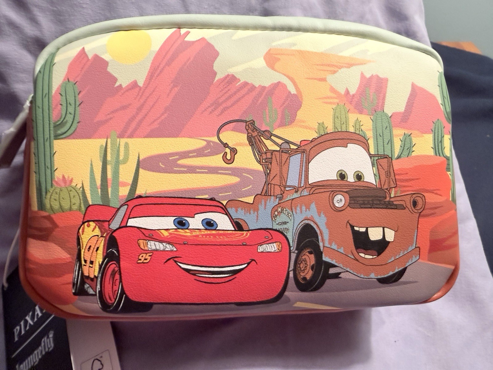 Loungefly Disney Pixar Cars Lightning McQueen & Mater Cosmetic Bag