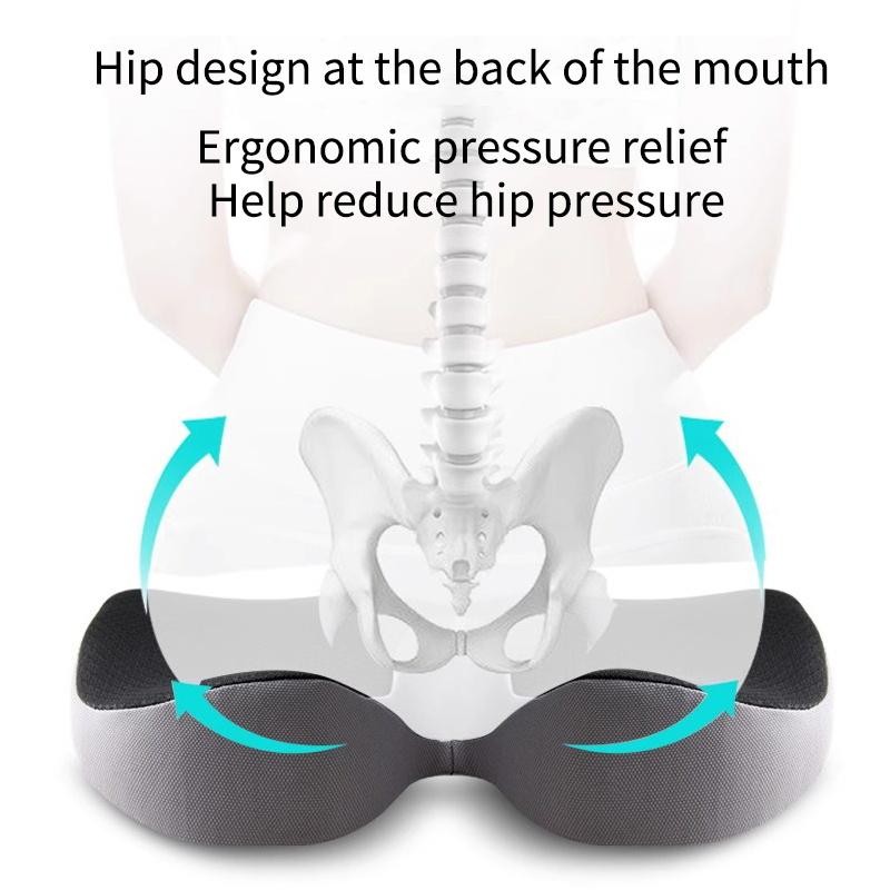 Orthopedic Memory Foam Cushion Non‑slip Seat for Tailbone & Sciatica Relief