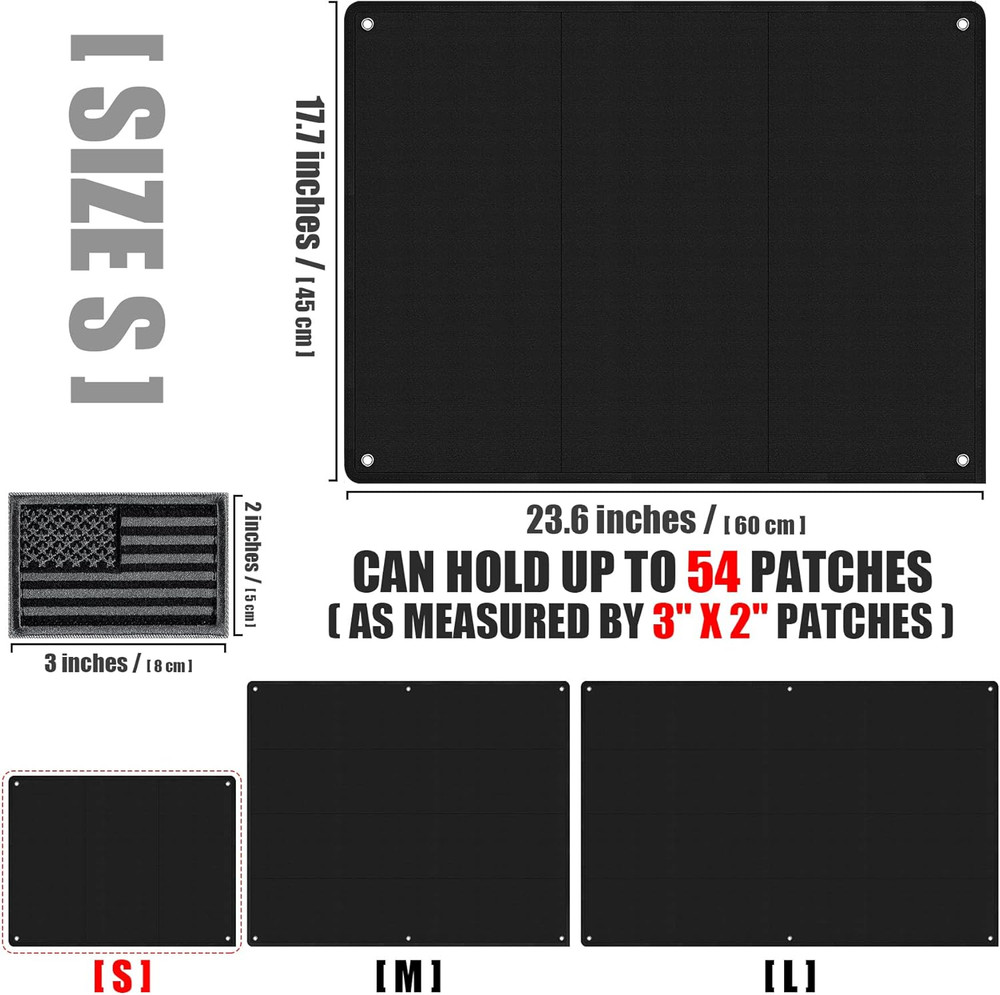 Ironseals Tactical Board Patch Organizer Holder Display with Loop Surface, Steel
