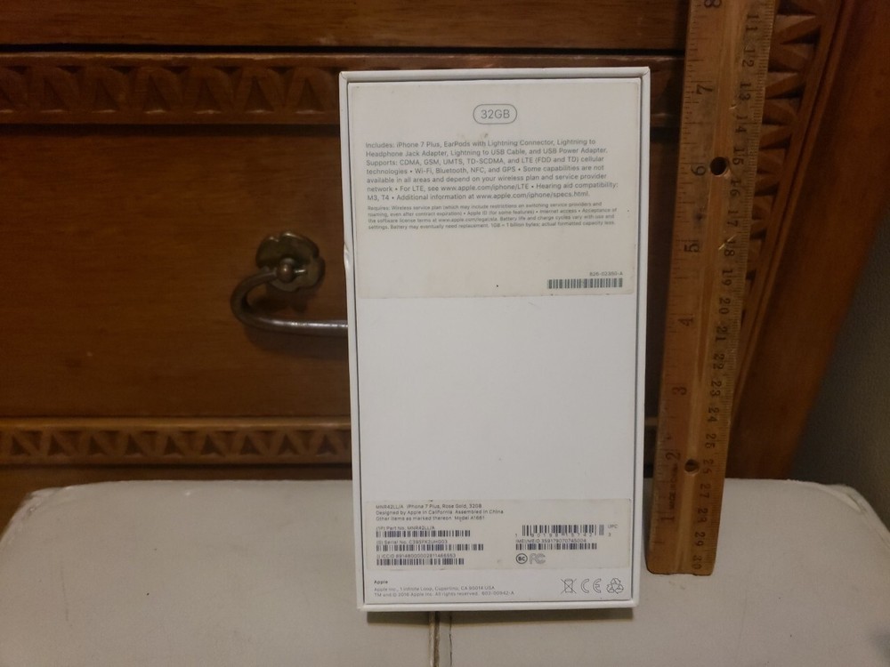 Apple iPhone 7 Plus Empty Box - A1661 Rose Gold 32GB Replacement Empty Box Only