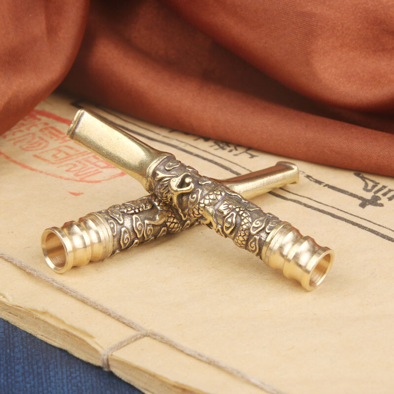2pcs Brass Small Cigarette Holder Filter Pipe Cigarette Pipe Holder Collections