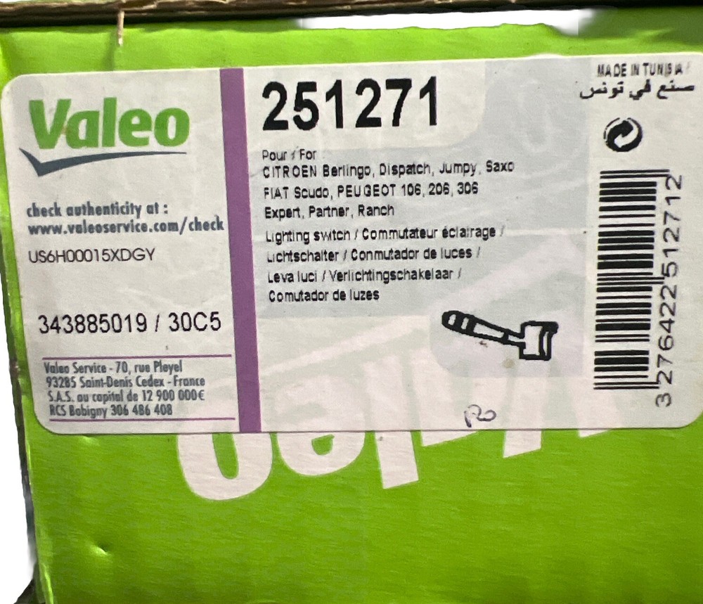 VALEO LIGHTING SWITCH - 251271