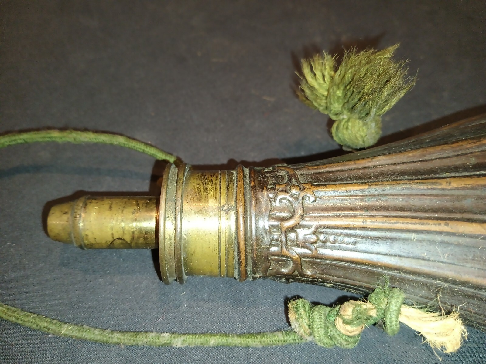 ANTIQUE CIVIL WAR Era Copper Brass BLACK POWDER FLASK