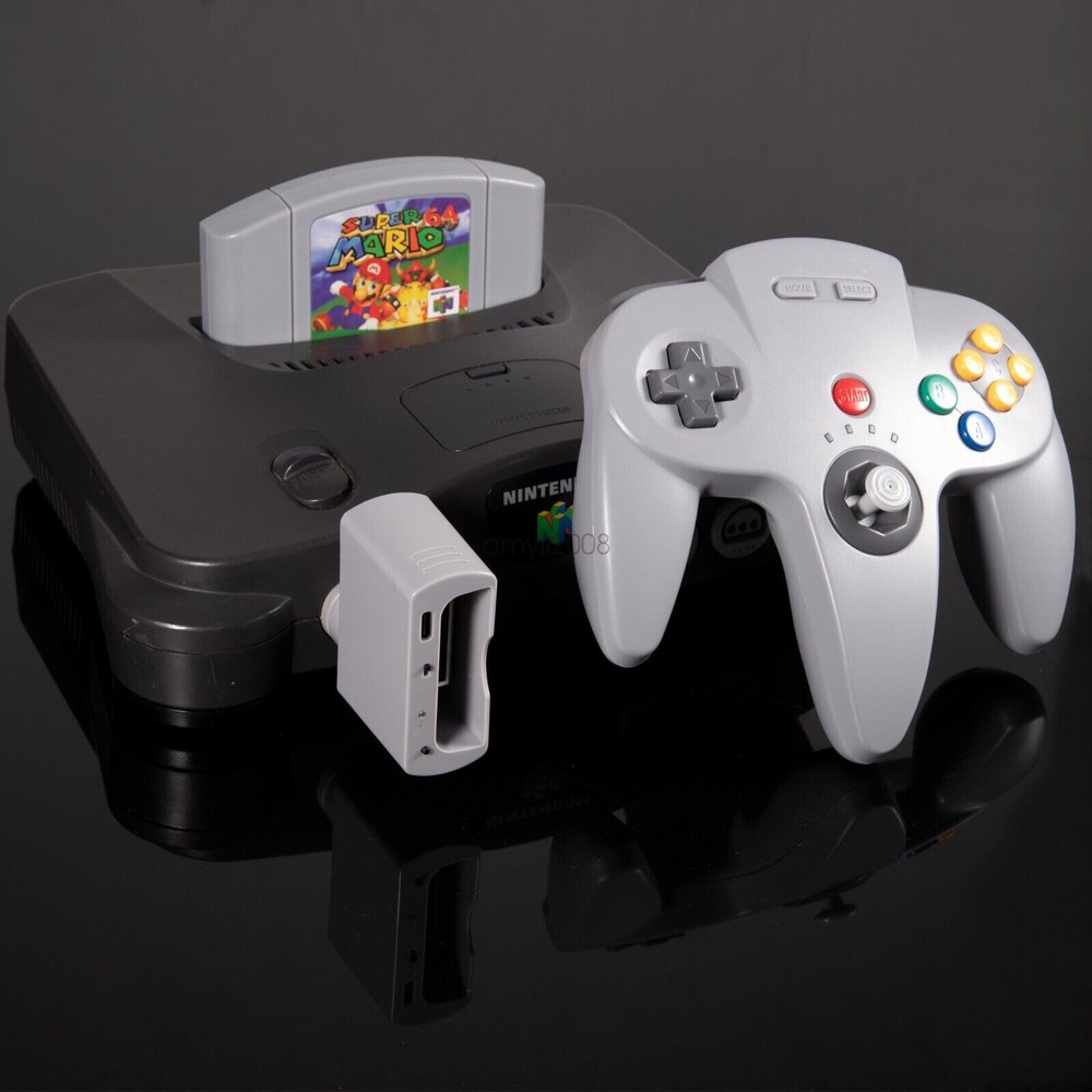 Wireless N64 Controller,2.4G Remote Game Controller w/ Rumble Pak For N64 System