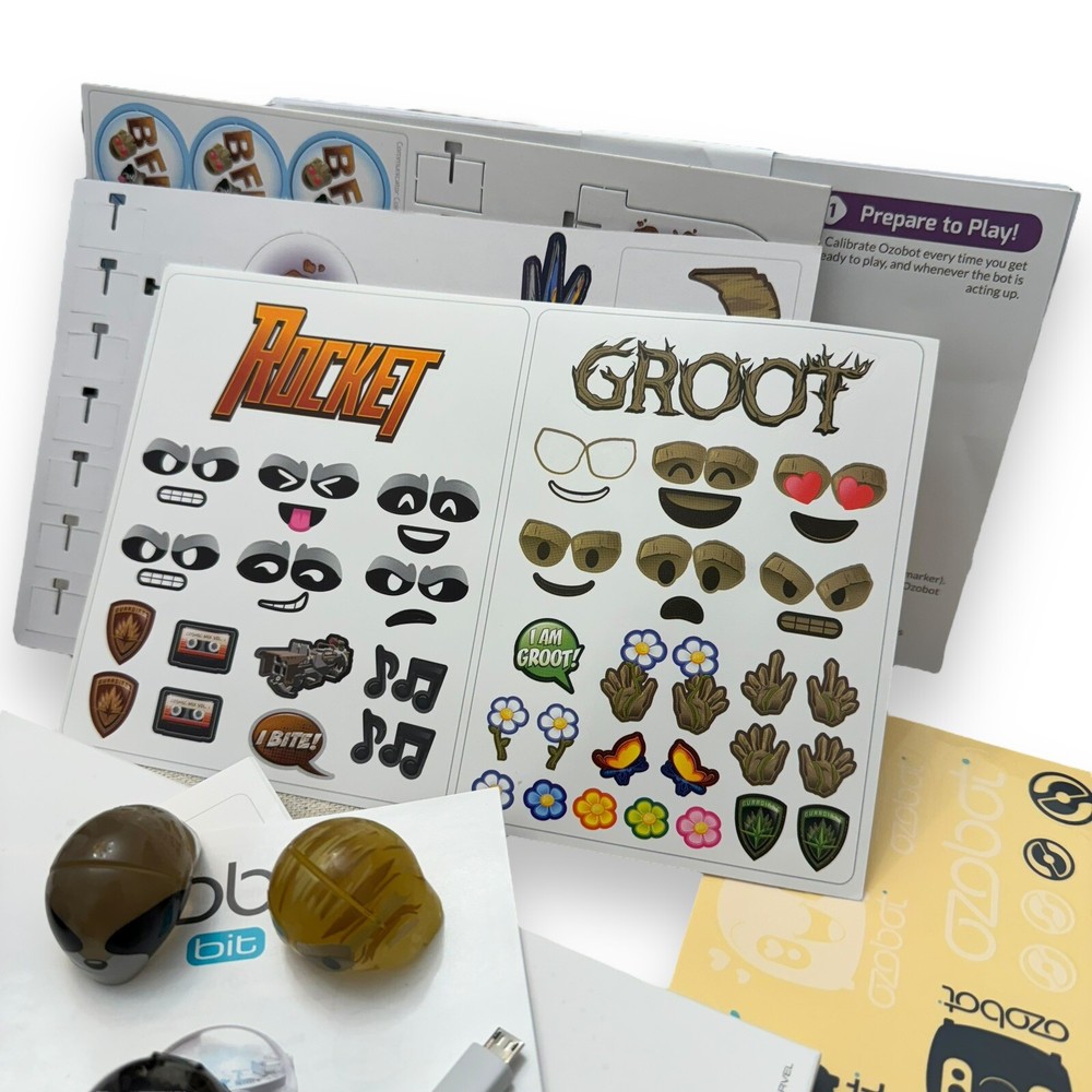 Ozobot Bit Marvel Groot Rocket Spider-Man Venom Robotics READ DESCRIPTION