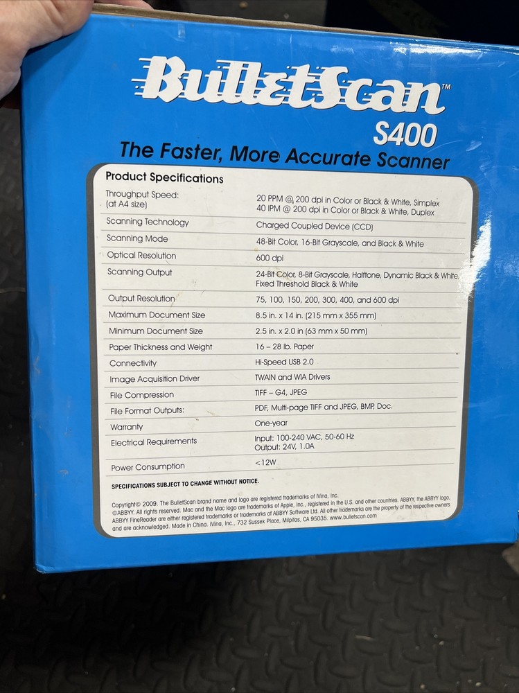 Bulletscan S400 Scanner