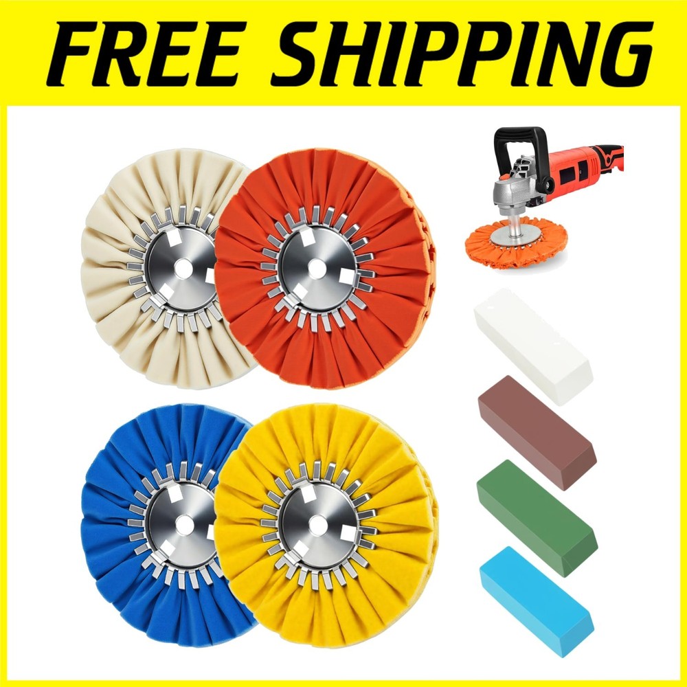 Complete 8" Airway Buffing Wheel Kit + Polishing Compound