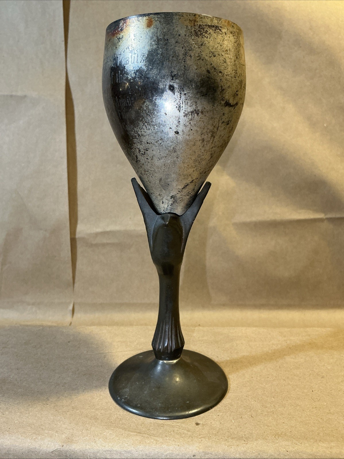 Vintage Godinger Phoenix Bird Goblet Arlene Frantz Lady Of The Fair INV-JDJ75