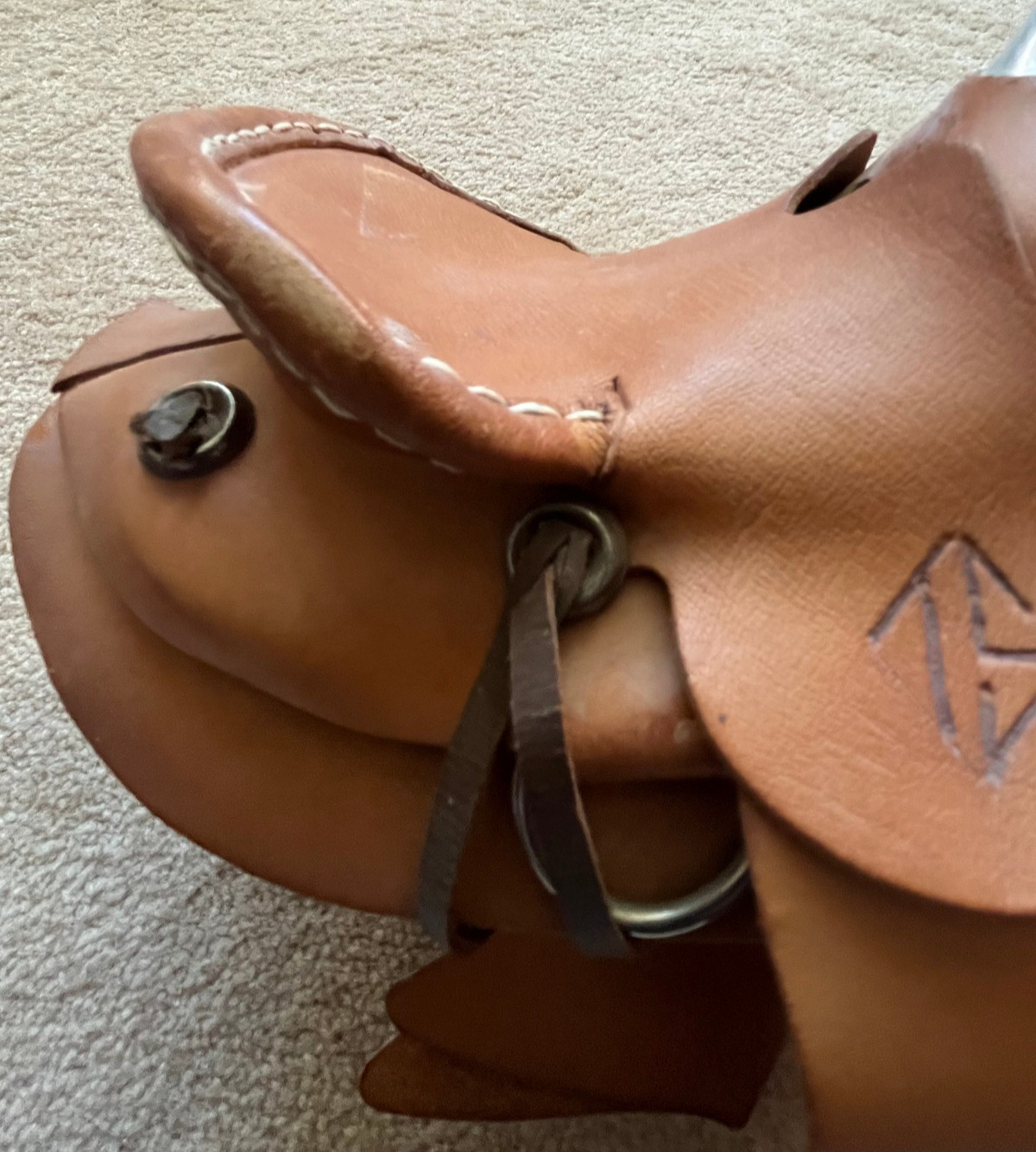 Miniature Western Saddle Salesman Sample Vintage Seat Length 9.5 Inches Ranch