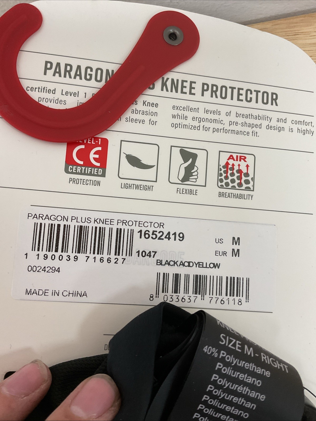 Alpinestars Paragon Plus Knee Protectors Black/Yellow - Medium