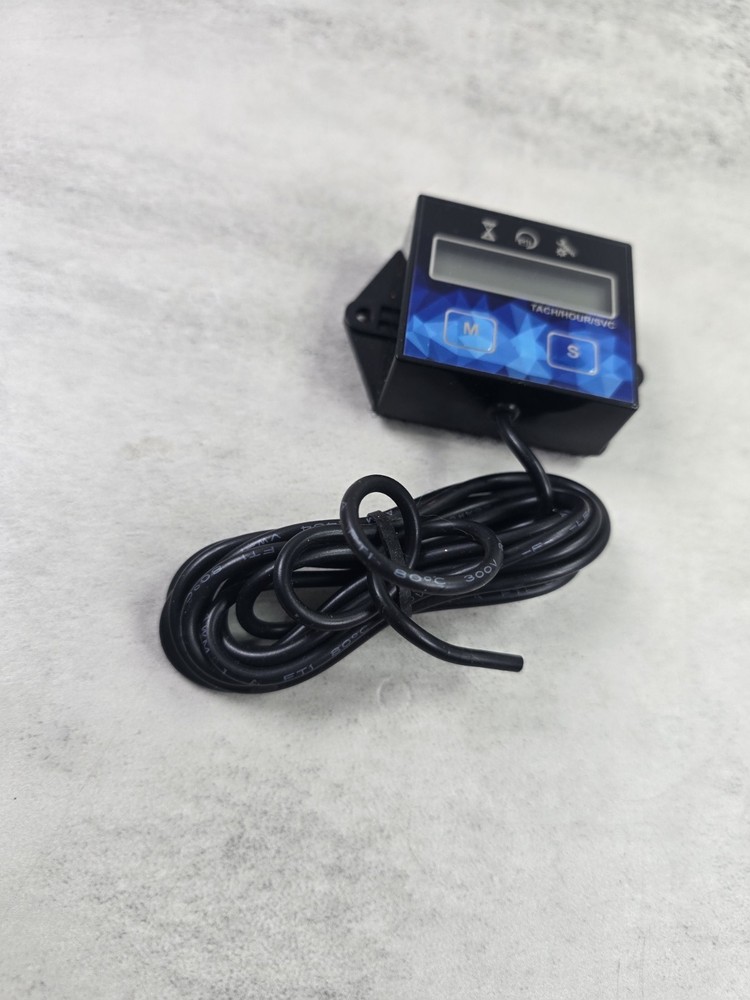 Tach Small Engine Hour Meter Digital Tachometer Maintenance Reminder Black