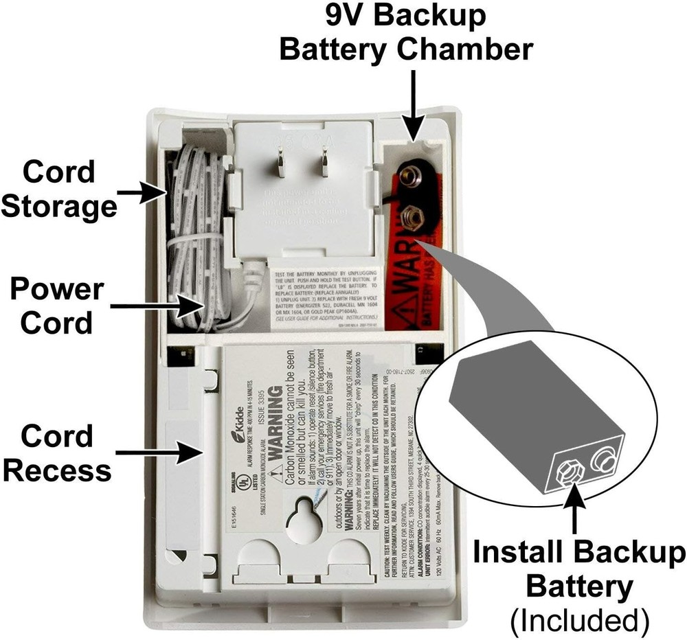 Kidde Firex Plug-in Carbon Monoxide Detector Battery Back-Up Digital Display NEW