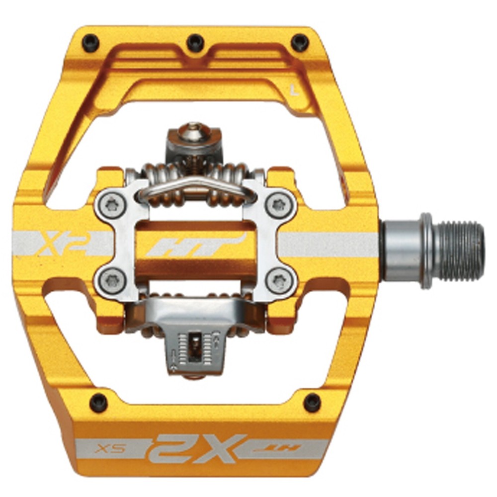 HT Components X2-SX Clipless Platform MTB Mountain Bike Pedals - Gold