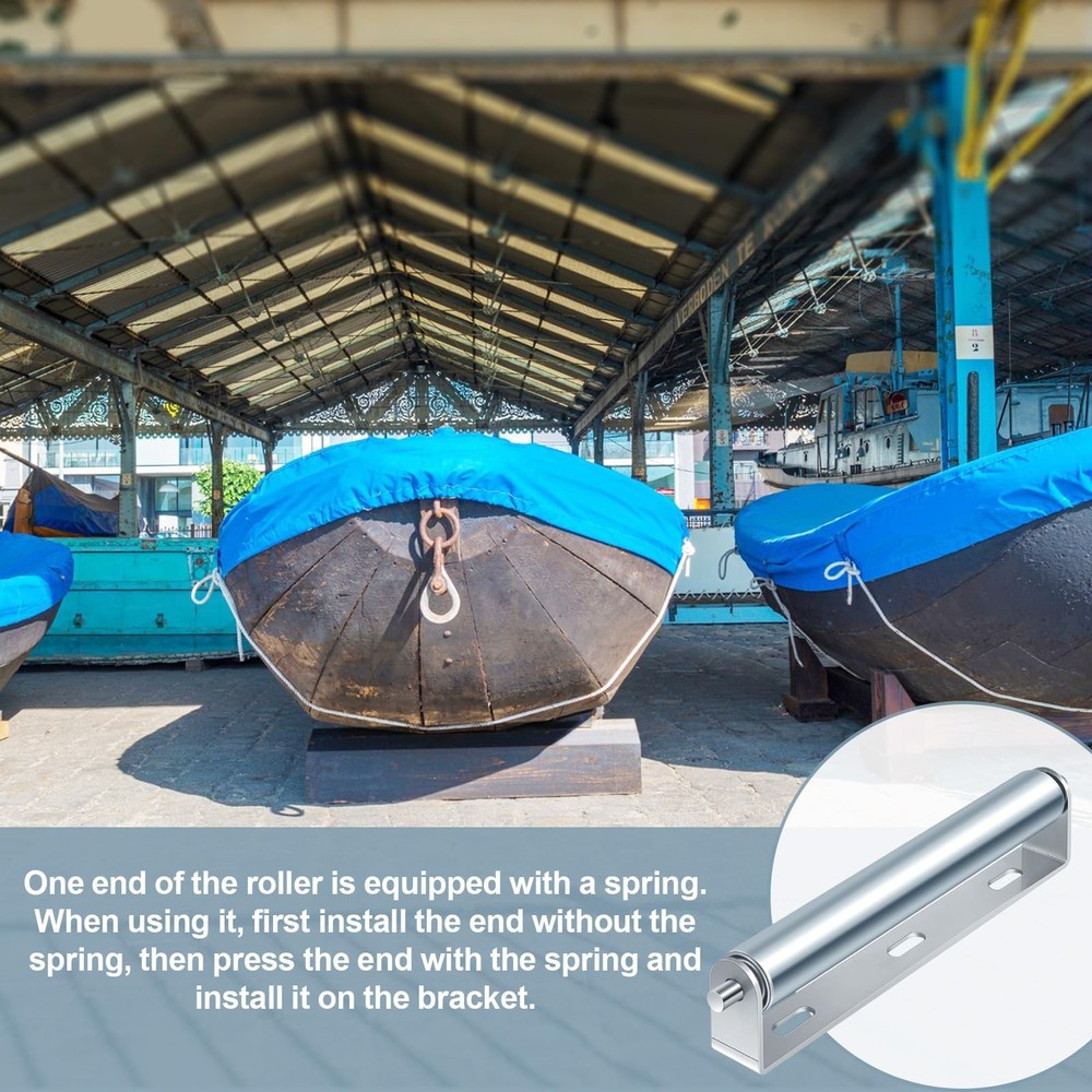 4 Sets 1.5 Conveyor Rollers with Stands for 10 Galvanized Applications