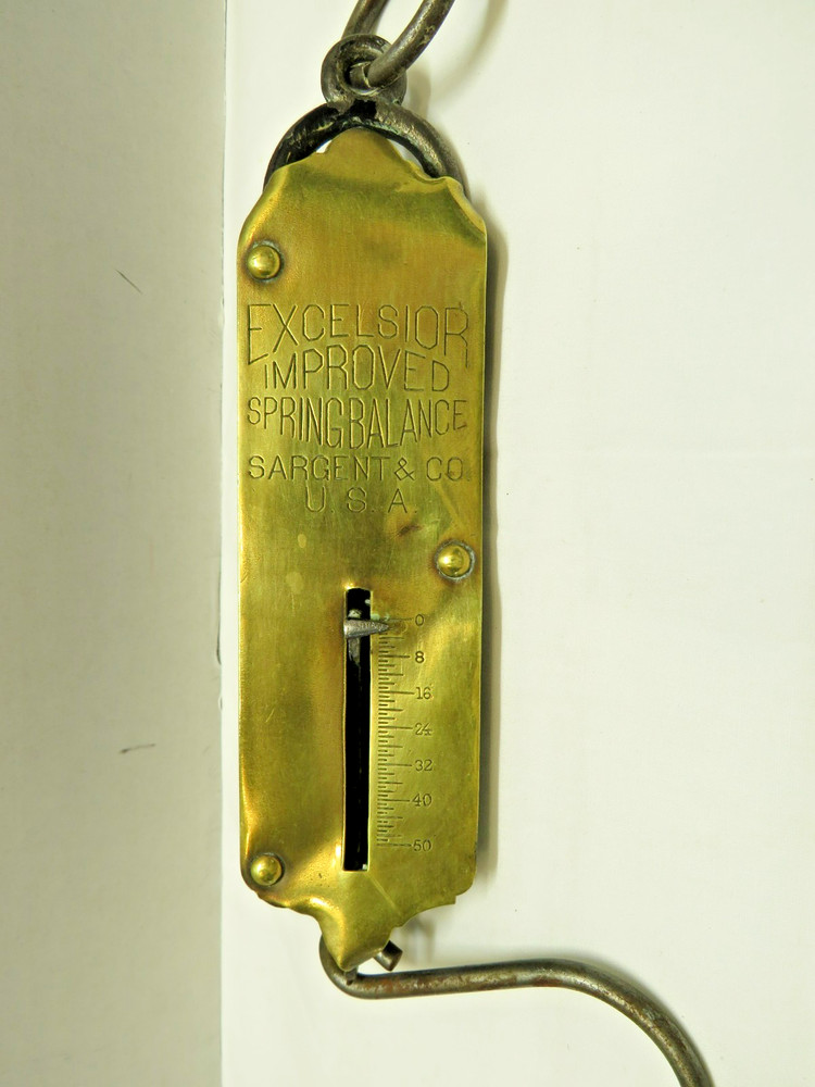 Antique Excelsior Improved Spring Balance Weight Scale 50#
