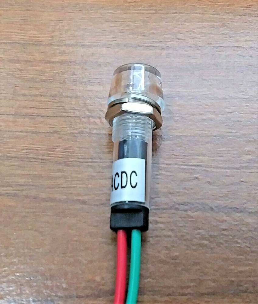BBT 12 volt AC/DC White LED Hi-Profile Indicator Light