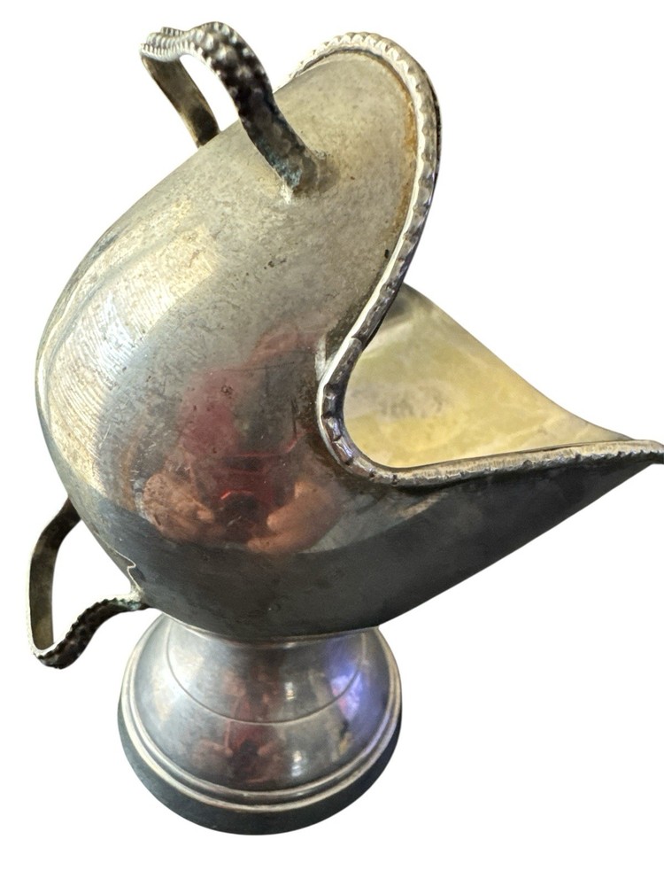 Silver Plate Footed Bowl/Urn with Handles, Made in India