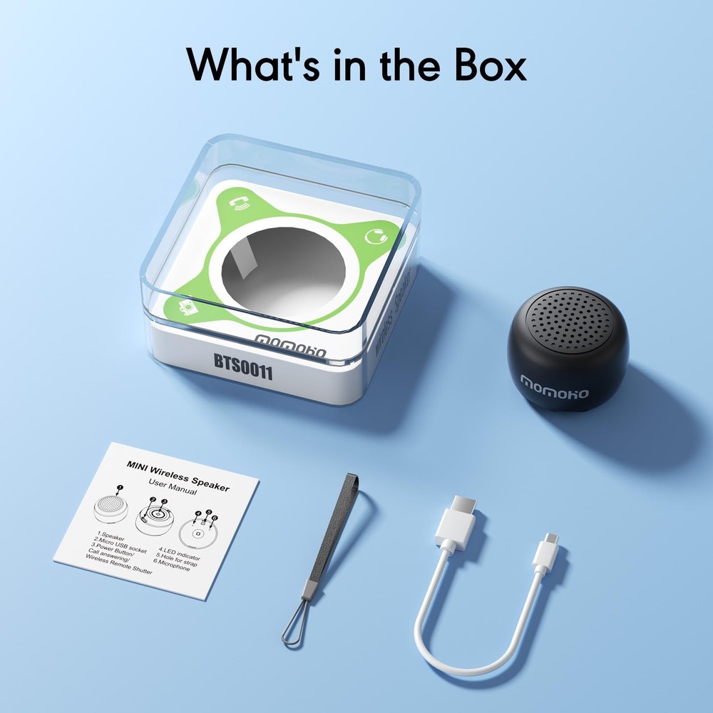 Mini Bluetooth Speaker, Tiny Gifts with TWS Pairing, Small Bluetooth Speaker ...