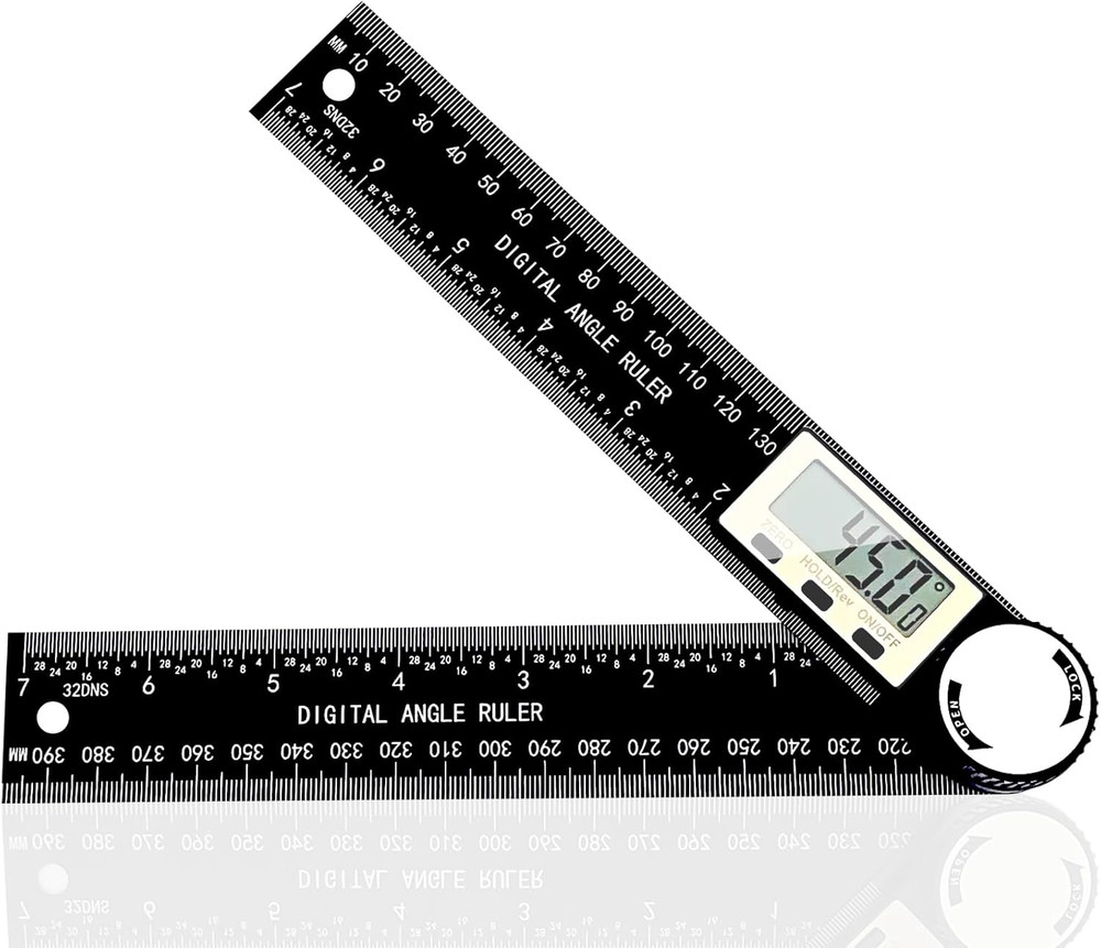 Angle Finder Protractor, 2-in-1 Miter Saw Protractor, 7 Inch/200mm ABS Angle ...