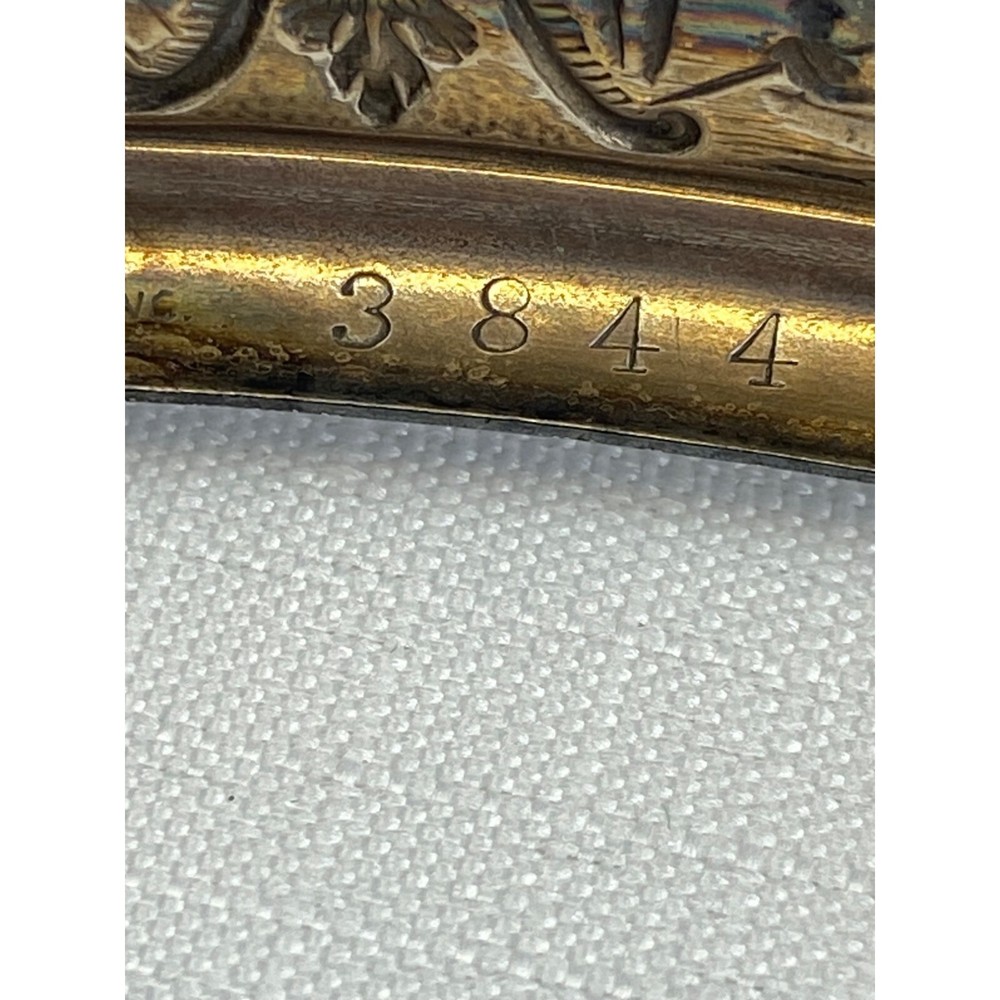 Vintage Webster Co Silverplate Mirrored Vanity Tray Ornate Round Perfume Display