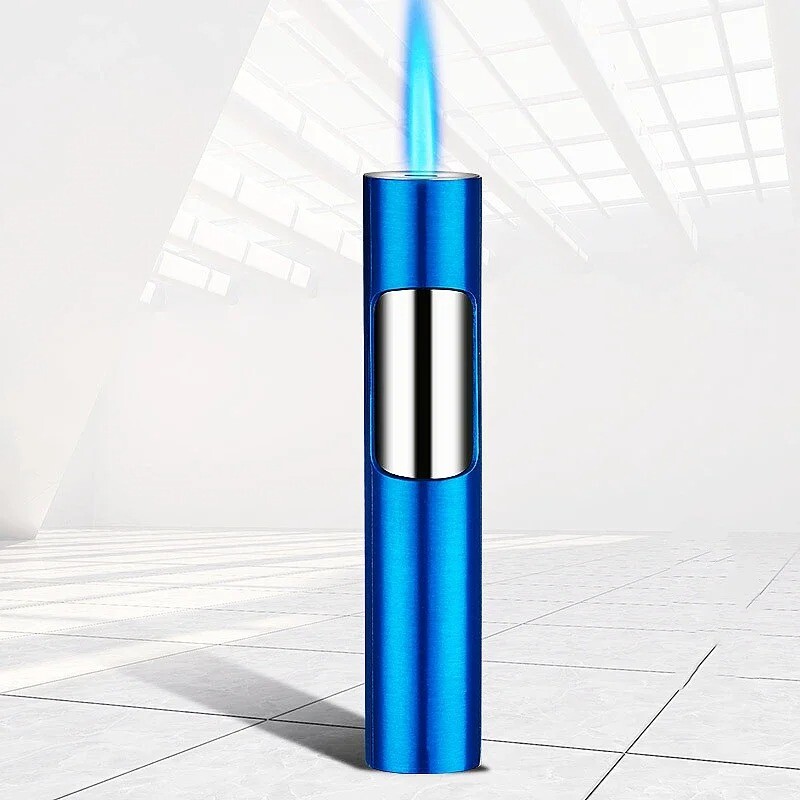 Cigarette Lighter Torch Flame Cigar Glowing Dark Jet Windproof Refillable Butane