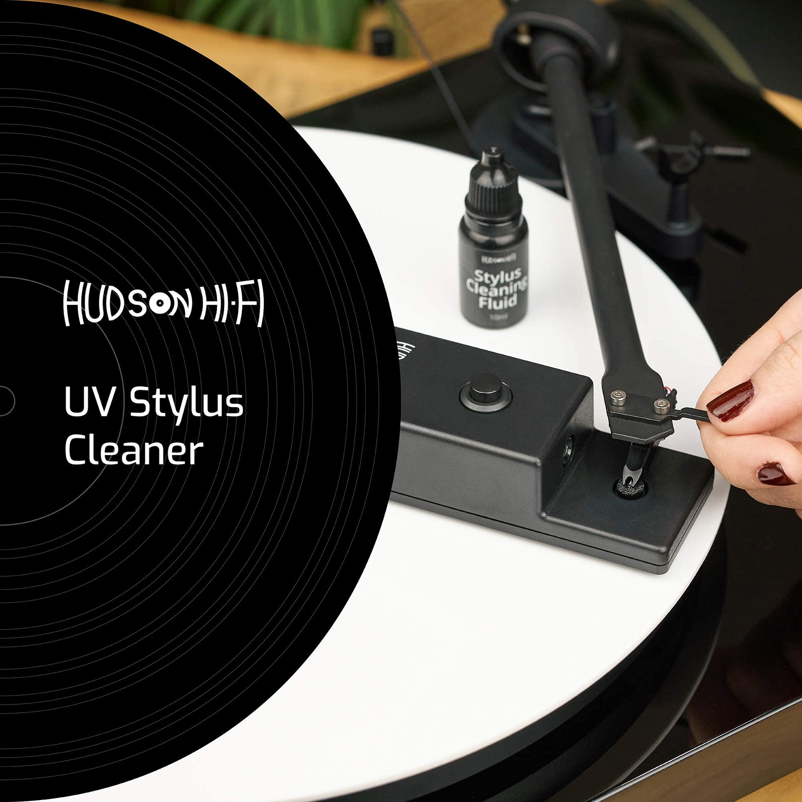 Hudson Hi-Fi Turntable UV Stylus Cleaner - Vinyl Needle Cleaning