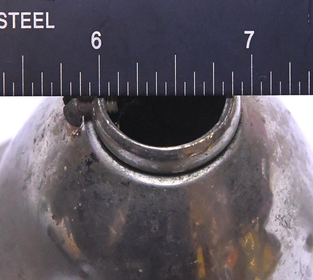 VINTAGE NICKLE OVER BRASS CEILING BELL CANOPY