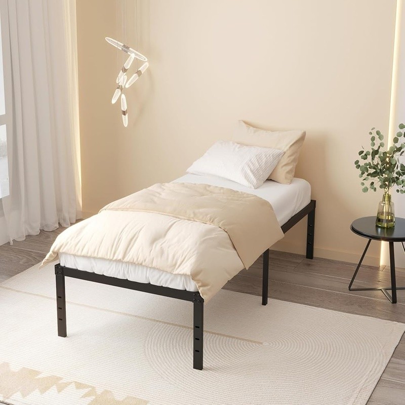 Sturdy Twin XL Metal Bed Frame Easy Assembly Storage Multi-Angle Support New