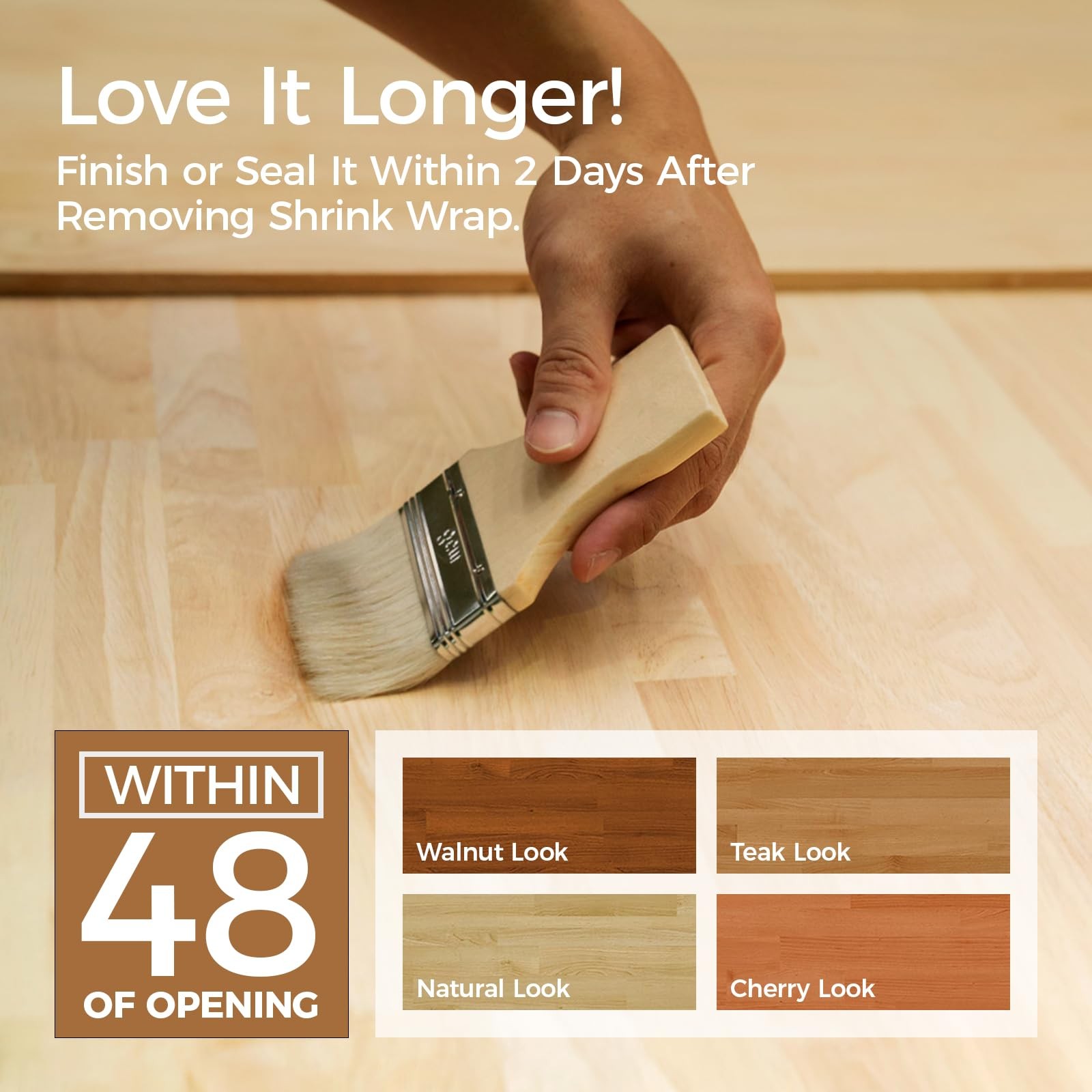 Butcher Block Countertop Table Top - Unfinished Solid Wood Countertop, Unfini...