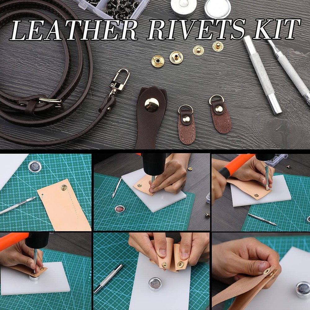 328PCS Leather Working Kit, Leather Working Tools with Manual - Stamp Tools, ...