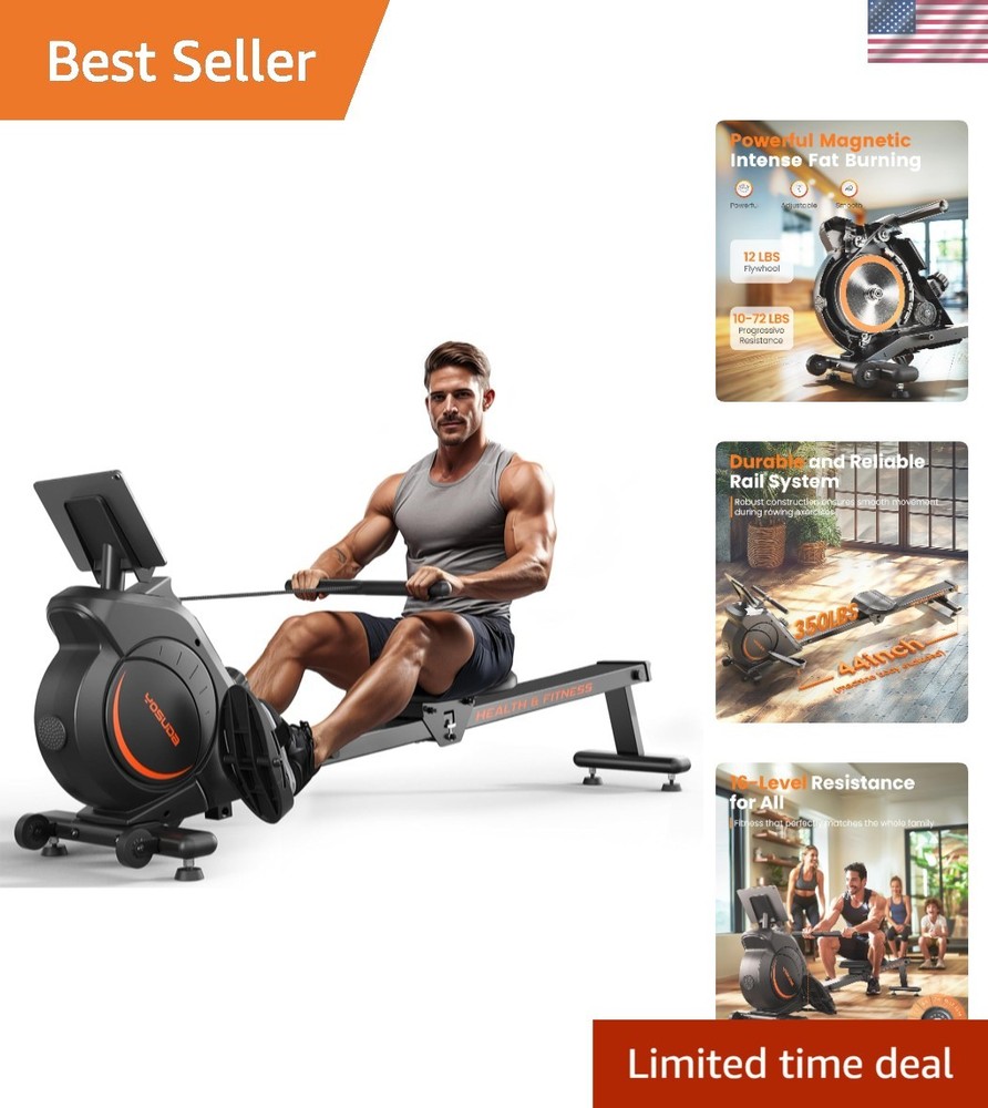 Magnetic Bluetooth Rowing Machine for Home | Silent, Comfortable & Durable