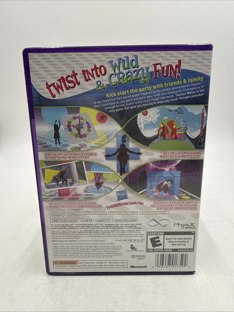 Xbox 360 Kinect Sensor Model 1414 with 6 Games Bundle -