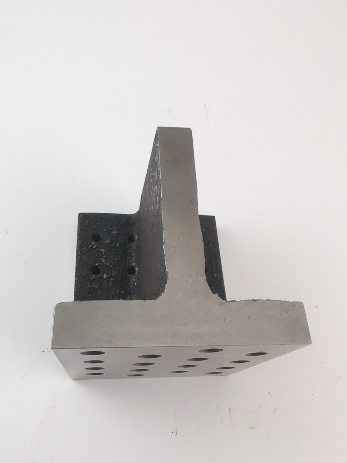 3" X 3 1/2" MACHINIST ANGLE PLATE W/ 1/4-20 HOLES PRECISION GROUND JIG FIXTURE