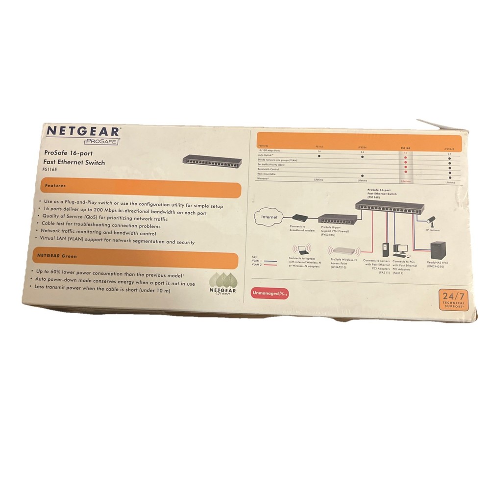 NETGEAR ProSafe 16-Port Fast Ethernet Switch FS116E