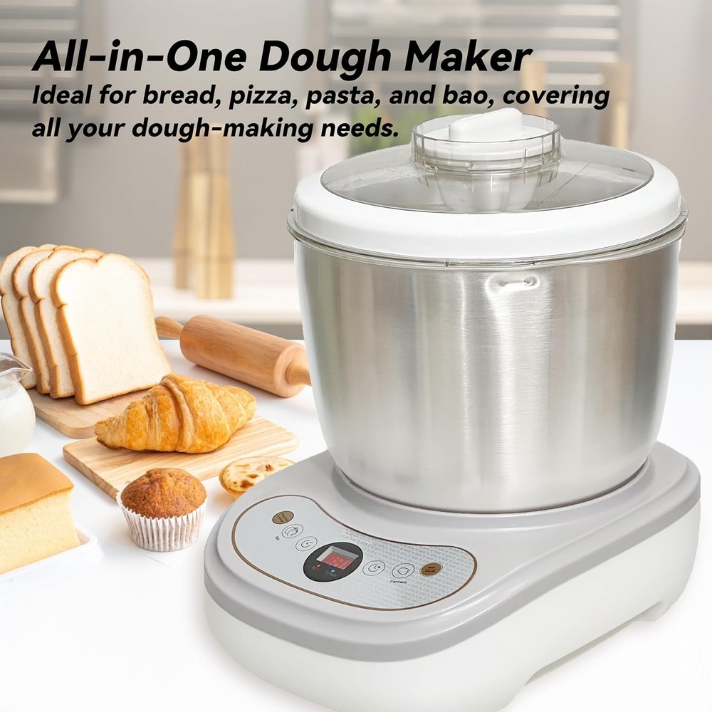 7.4Qt Automatic Dough Maker with Fermentation Function - Perfect for Homemade...